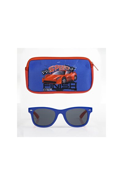 OEM Set ochelari de soare copii UV400 Alb, Masini, cu husă inclusă – accesori...