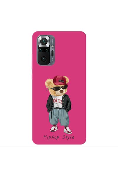 Other Xiaomi Redmi Note 10 Pro 4G Hip hop style Fuchsia Colored Silicone TPU ...