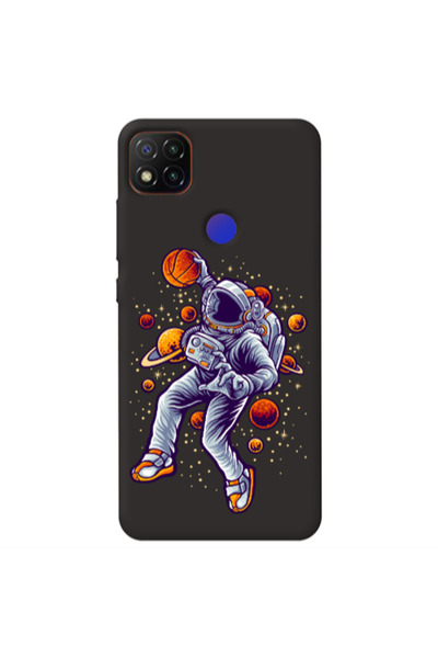 Other Xiaomi Redmi 9c Space Basketball Black Colored Silicone TPU Θήκη