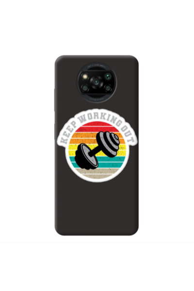 Other Xiaomi Poco X3 /X3 Pro Keep working out Black Colored Silicone TPU Θήκη