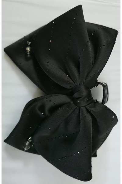 ALYAGLOBALAKSESUAR Black Bow with Crystal Tip Detail Buffalo Buckle