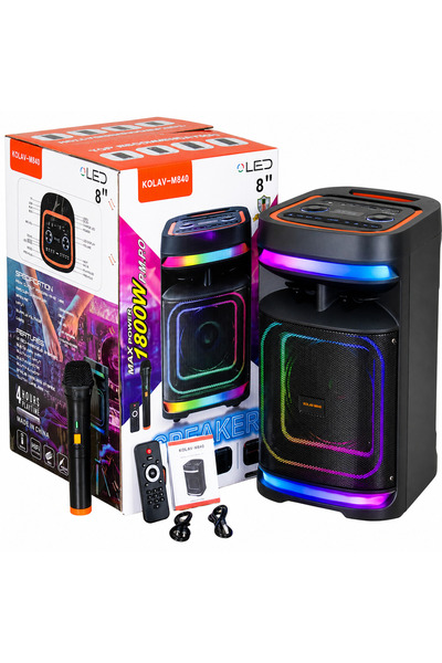 AT Performance Boxă Portabilă KOLAV M840, 8", Bluetooth, 400W, Bass Puternic,...