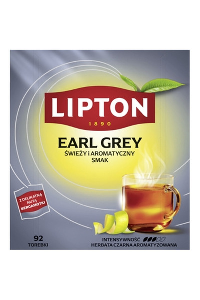 Lipton Ceai Earl Grey Classic, ceai Negru, 92 pliculete