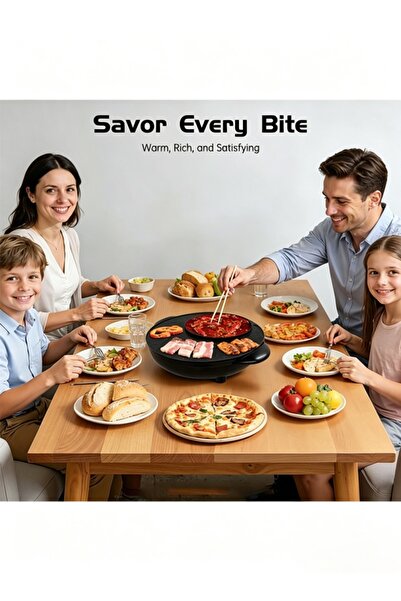 Generic 1 Nonstick Multifunction Electric Hot Pot Grill Indoor Smokeless Fast...