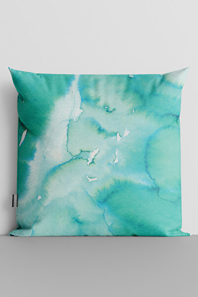 TicaretJet Watercolor Themed Double Sided Digital Printed Throw Pillow Cover ...