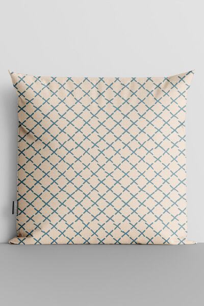 TicaretJet Blue Multiples Double Sided Digital Printed Pillow Throw Pillow Co...