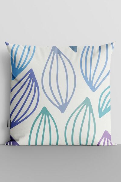 TicaretJet Colorful Shapes Double Sided Digital Printed Pillow Throw Pillow C...
