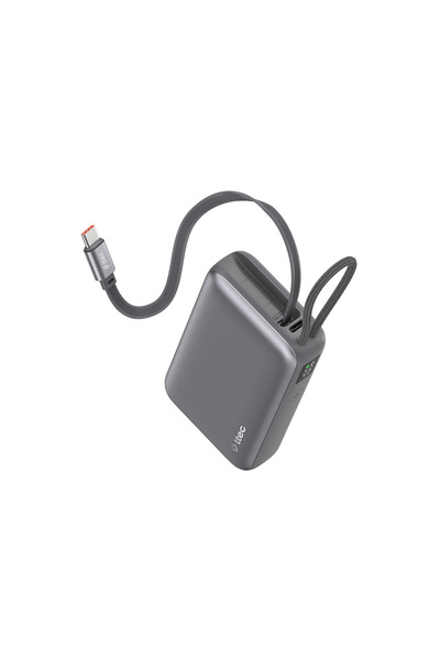 Ttec ReCharger Pro LCD 10.000mAh PD 20W USB-C Makaralı Kablolu Taşınabilir Hı...