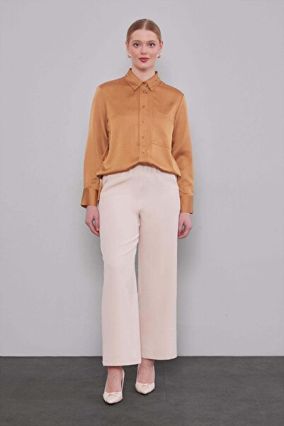 Levidor Beige Elastic Waist Trousers