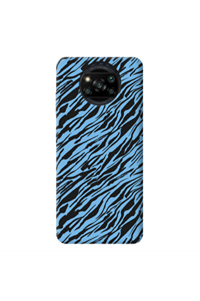 Other Xiaomi Poco X3 /X3 Pro Black zebra Blue Colored Silicone TPU Θήκη