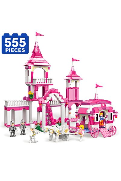 Minibric Set de Constructie cu Piese Tip Blocuri Construit 555 Piese Royal Ca...