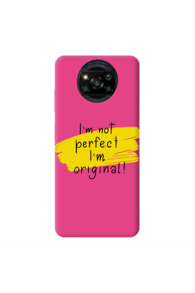 Other Xiaomi Poco X3 /X3 Pro I m not perfect Fuchsia Colored Silicone TPU Θήκη