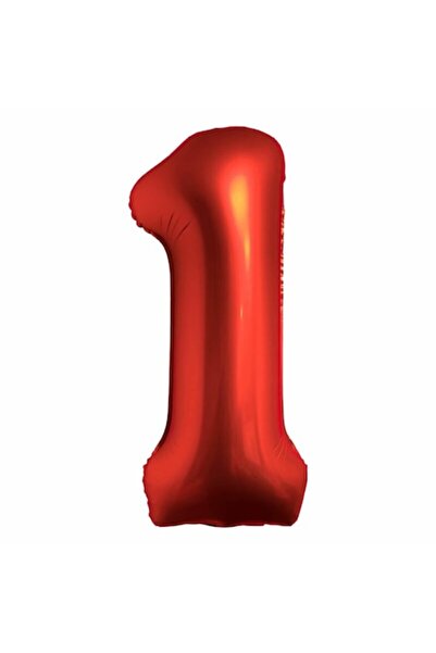 OEM Фолиев балон с цифра, 102 см, сатенено червен