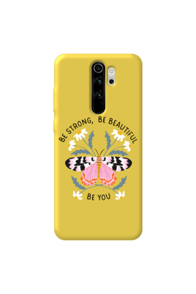 Other Xiaomi Redmi Note 8 Pro Be Strong Yellow Colored Silicone TPU Θήκη