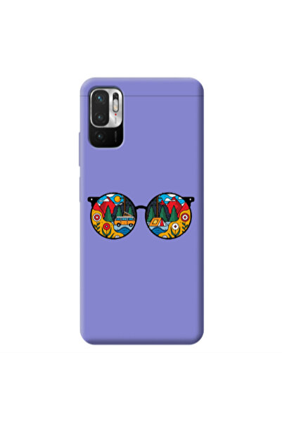 Other Xiaomi Redmi Note 10 Pro 5G Round Glasses Purple Colored Silicone TPU Θήκη