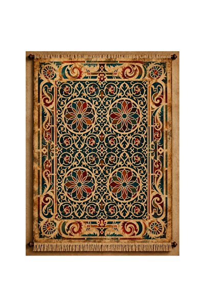 STENCİLTASARIM Stencil Tasarım HD297 Etnik Kilim - Dekoratif Duvar, Fayans Ve...
