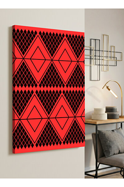 LOWHA Canvas Wall Art Stretched Over Wooden Frame with Colorful Pattern Pattern