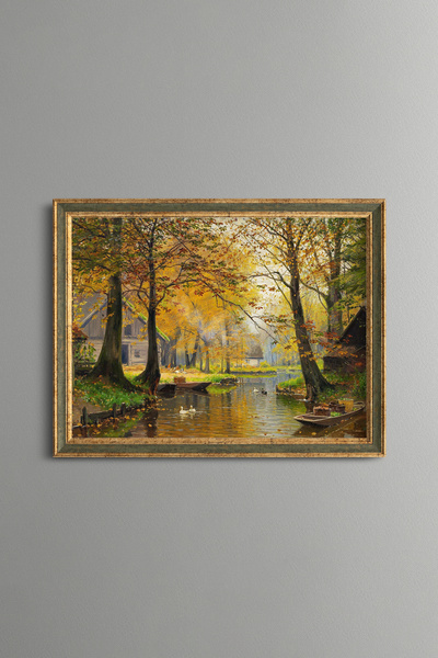 epiqart Autumn Landscape - Vintage Patterned Painting - Fine Model