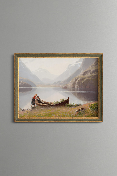 epiqart Summer Flirting - Vintage Patterned Painting - Slim Model