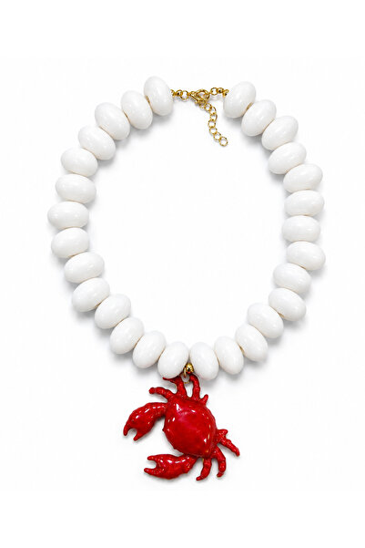Venus Design Beaded crab necklace