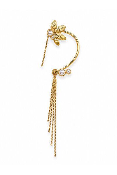 Venus Design Çelik İncili Çiçek Earcuff