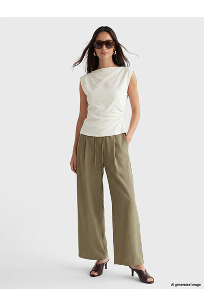 LC Waikiki Quality Pieces from Çelebi Store Women's Pants with Waist Cord