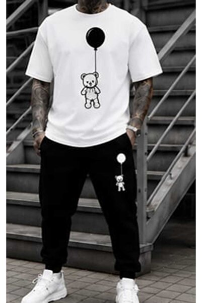 COZYWEAR Unisex Oversize Shorts Set Short Sleeve T-Shirt Comfortable Fit Summ...