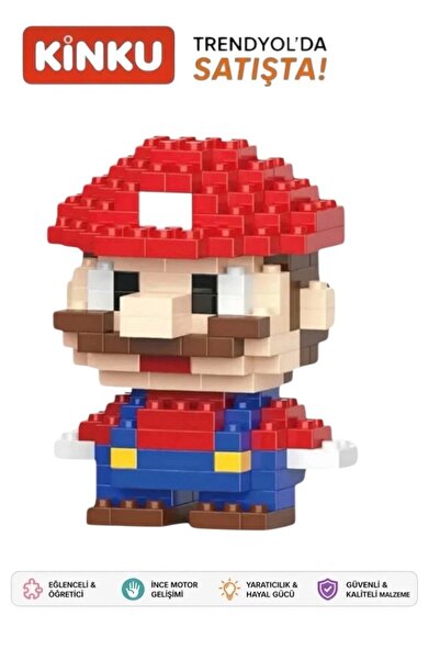 KİNKU New block Mario kırmızı renk block puzzle-Yapboz-3D Zeka geliştiren- Mi...