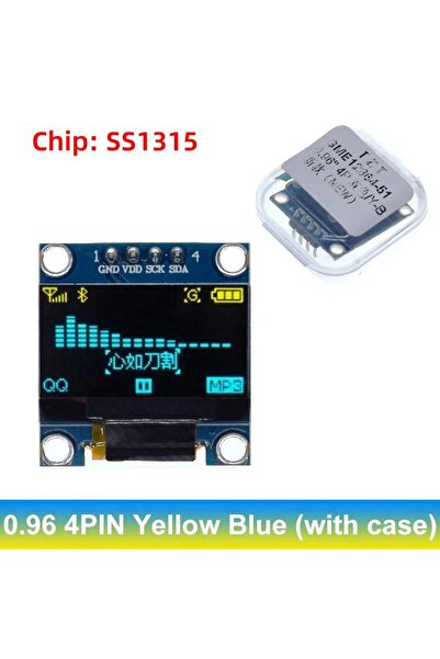 Generic Οθόνη OLED 0.96" I2C (128x64) - Κίτρινο / Μπλε
