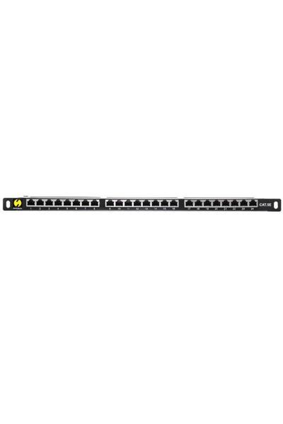 Netrack 104-12 CAT.5e Patch Panel, 24 Ports, Black