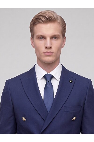Plus Scorpion Men's Double-Breasted Gold Button Lycra Suit Modern Cut Stylish...