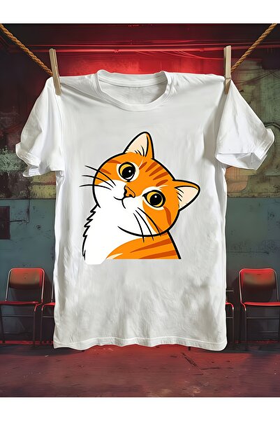 212Wear Men'S Pure T-Shirt, Featuring a Cute Cat Print, Machine Washable, Sui...
