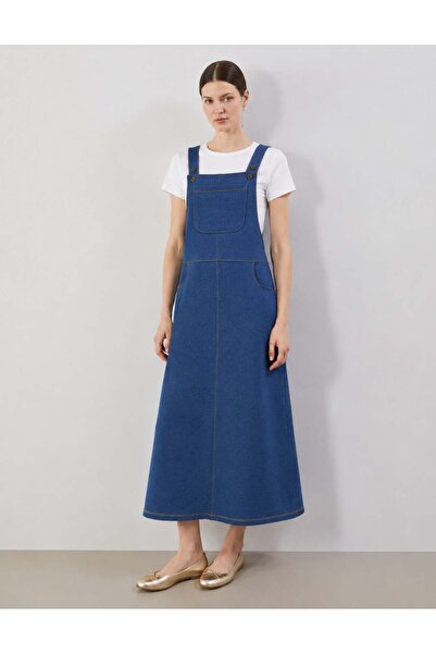 OrganicKid Denim Kadın Salopet Elbise
