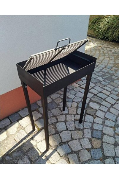 Arc Oluklu Izgaralı Kömürlü Mangal 60x40 cm