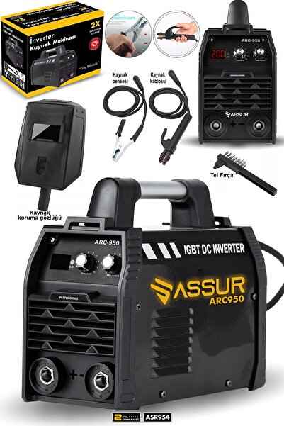 ASSUR Profesyonel 250 Amper Bakır Sargı Dijital Göstergeli inverter Çanta Kay...