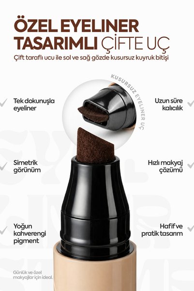 İnowia Yuza-Eyeliner Stamp-Brown-Double Sided-Water Resistant