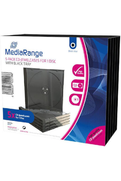 MediaRange Διαφανής θήκη DVD 5 τεμαχίων