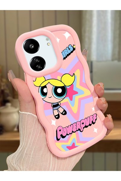 Hontinga Poco C65 Compatible Case Camera Protector Pink Silicone Couple Phone...