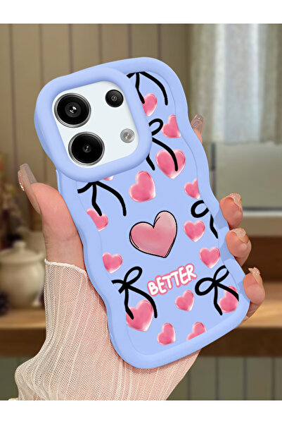 Hontinga Redmi Note 13 Pro 5G Uyumlu Kılıf kamera koruyucu Mavi Silikon Coupl...
