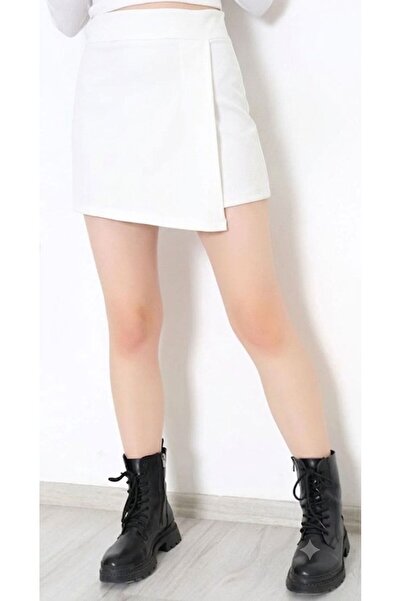 OTD STORE Women's Double Breasted Shorts Skirt
