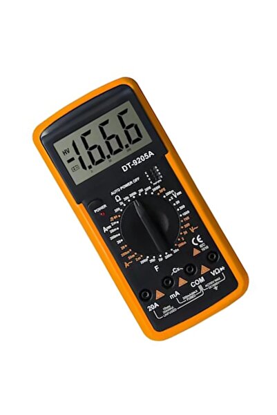 RIF REFCO Multimetru digital DT9205A, Negru/Portocaliu, cu carcasă rezistentă...