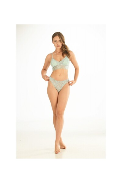 NBB LINGERIE ΣΕΤ ΜΠΡΑΛΕΤΑ ΚΑΙ ΣΛΙΠ ΜΕ ΔΑΝΤΕΛΑ ΜΕΝΤΑ 4730MI, Μέγεθος 90
