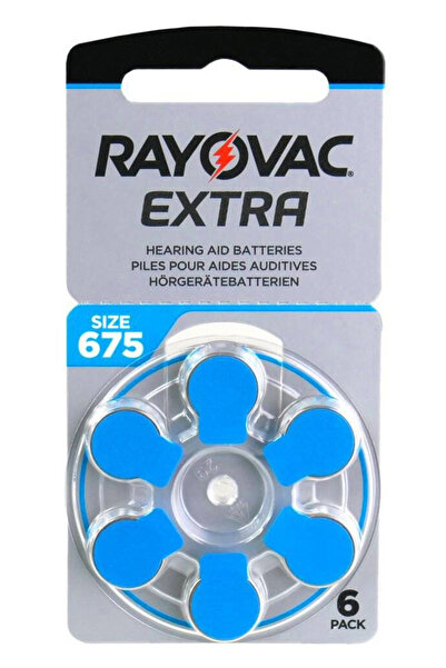 Rayovac μπαταρίες ακουστικών βαρηκοΐας 675MF, mercury free, 1,45V, 6τμχ