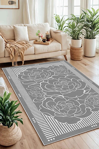 df home Salon Halısı Mutfak halısı Yolluk Geometrik İskandinav Eskitmeli Diji...