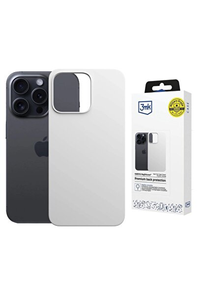 3MK Husă Hardy MagSilicone pentru iPhone 15 Pro, Albă