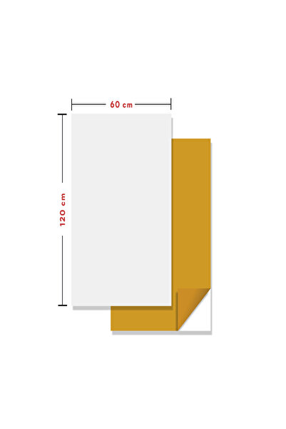 TİNK Kendinden Yapışkanlı Fayans Kaplama PVC Karo Düz Beyaz Desen 60x120 Cm (...