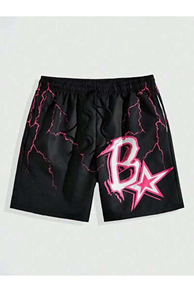 COZYWEAR Black Pink Printed Shorts