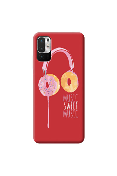Other Xiaomi Redmi Note 10 Pro 5G Donut earphone Red Colored Silicone TPU Θήκη