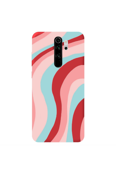 Other Xiaomi Redmi Note 8 Pro Colored lines Red Colored Silicone TPU Θήκη
