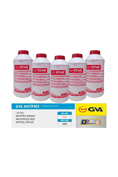 GVA ANTİFRİZ 1.5 LT -37 C KIRMIZI LONG LİFE Koli 12 Ad ORGANIK